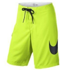Excellent Used Condition Men Nike Flex Air Flash Board Short Neon Green Size 34.